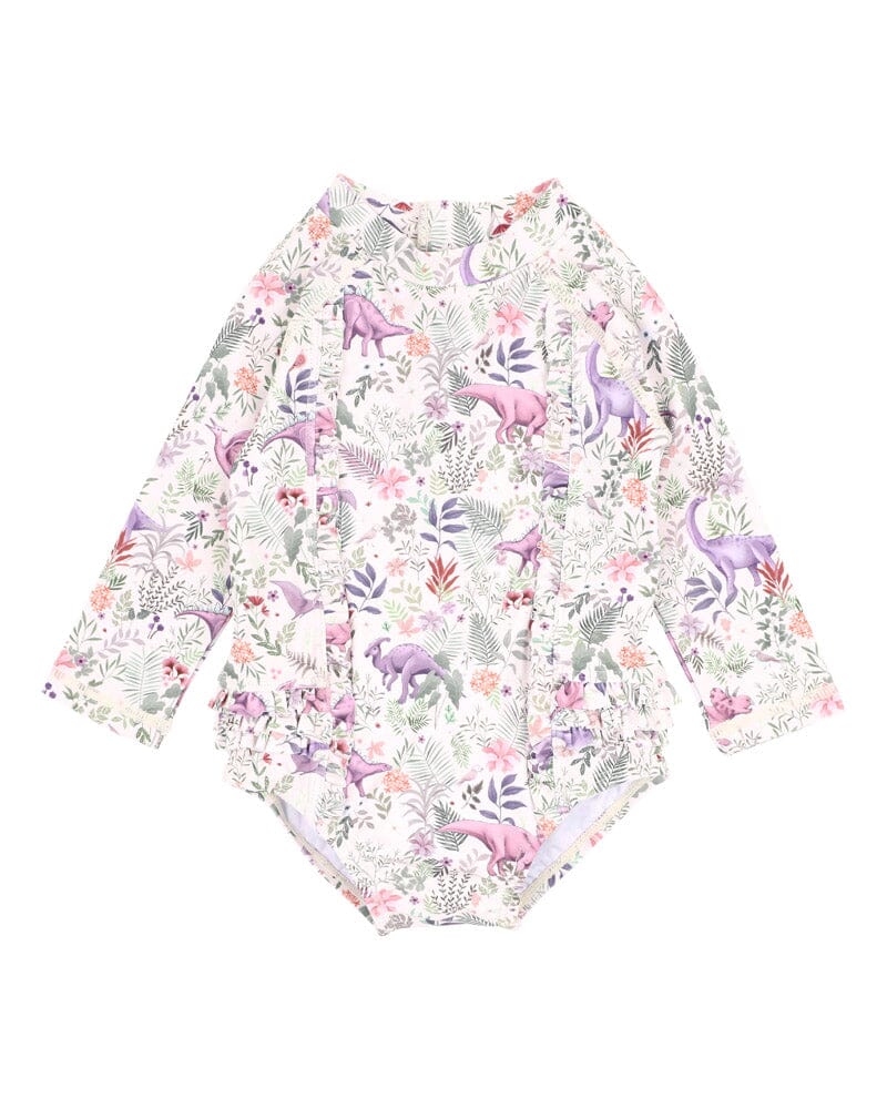 Rory Print LS Sunsuit with Aqua Nappy Rory Print LS Sunsuit with Aqua Nappy