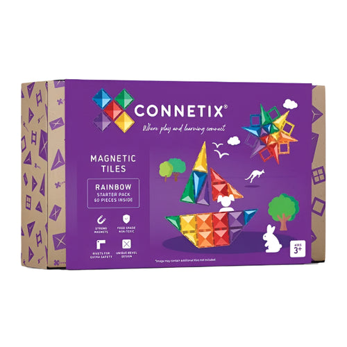 Connetix Tiles - Starter Pack 60pc | Rainbow