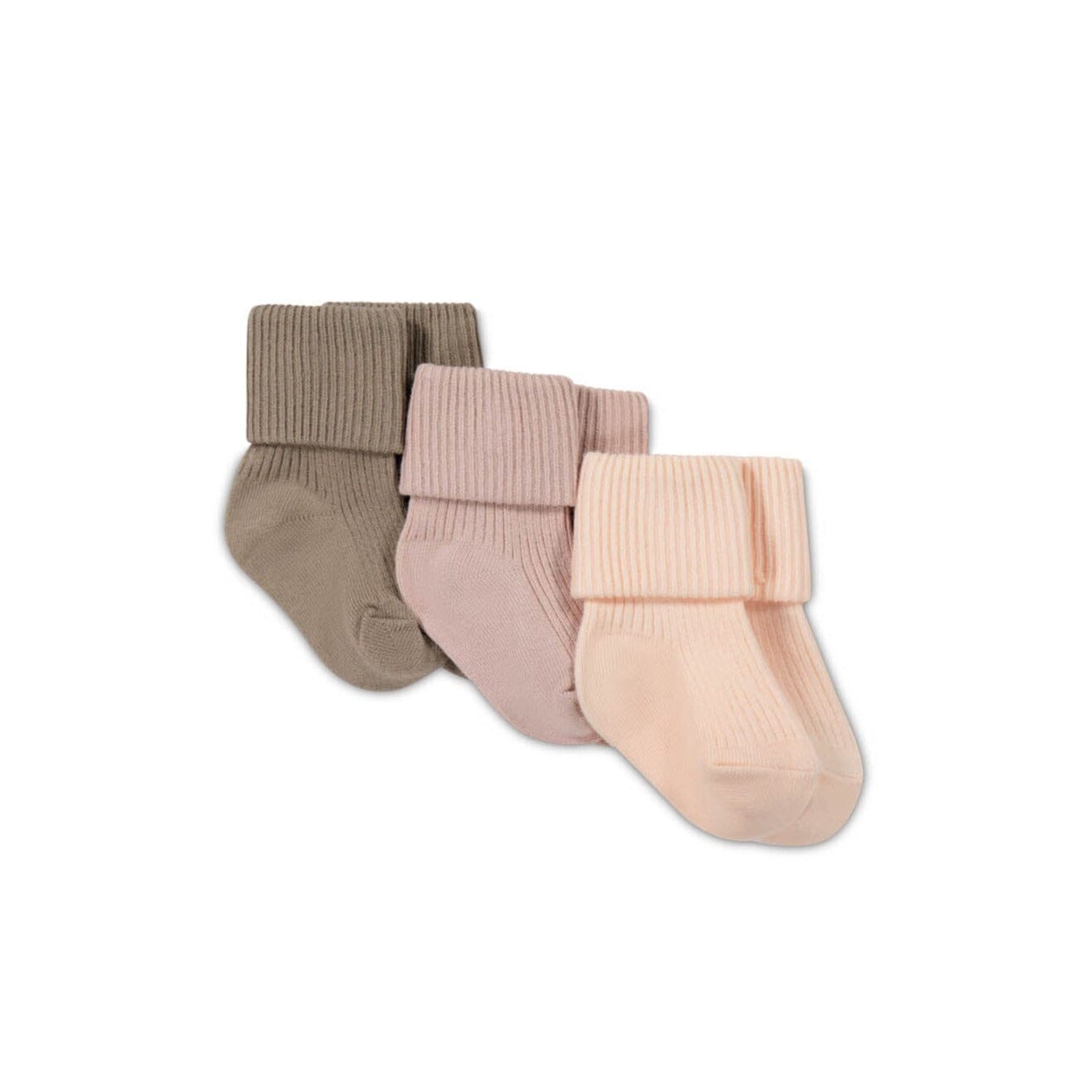 Jamie Kay 3pk Rib Sock - Taupe/Rose Dust/Ballet Pink Socks Jamie Kay 