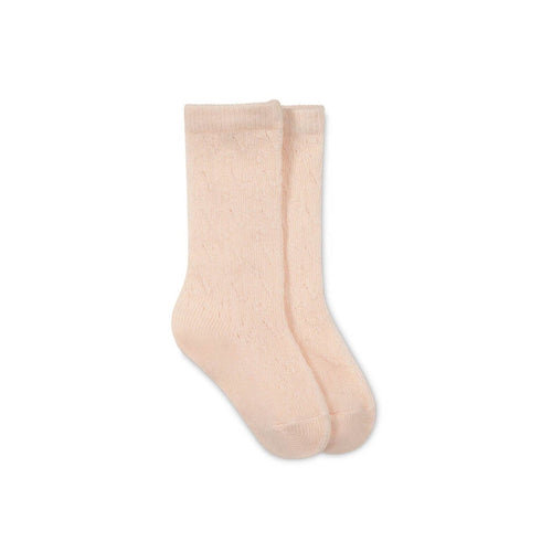 Jamie Kay Cable Weave Knee High Sock - Ballet Pink