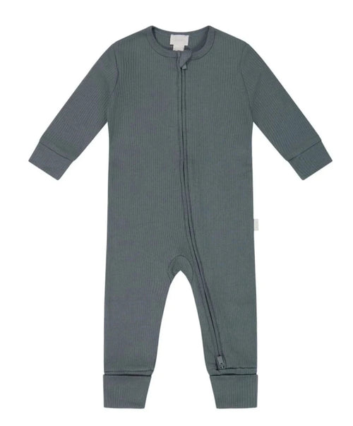 Jamie Kay Modal Frankie Zip Onepiece - Smoke - Organic Cotton