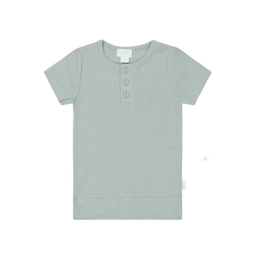 Jamie Kay Modal Henley Tee - Mineral - Organic Cotton