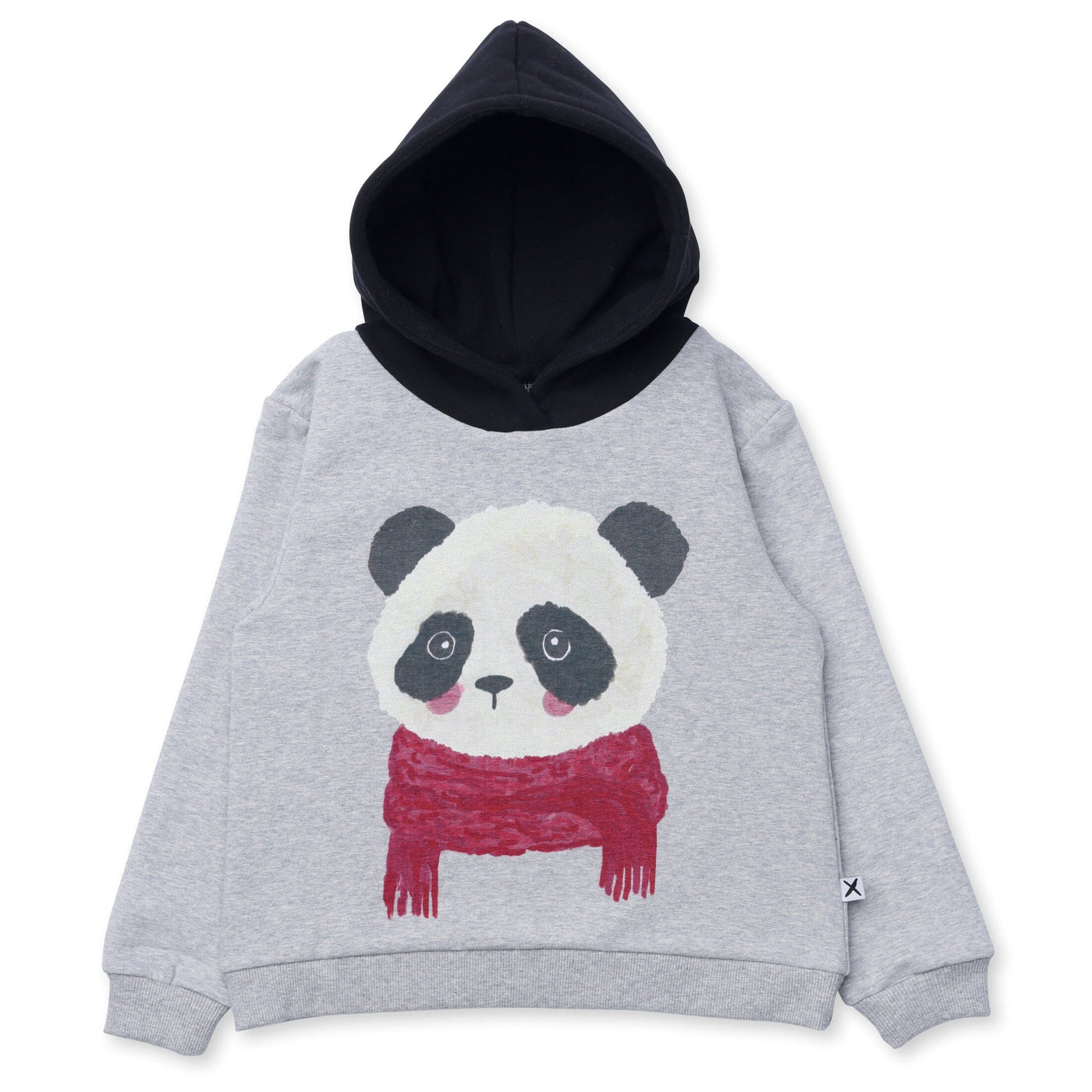 Minti Cosy Panda Furry Hood - Grey Marle/Black Hoodie Minti 