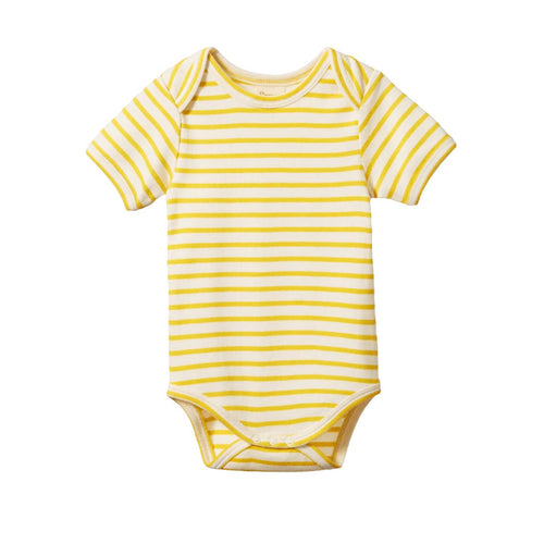 Nature Baby - Short Sleeve Bodysuit | Sunburst Sailor Stripe