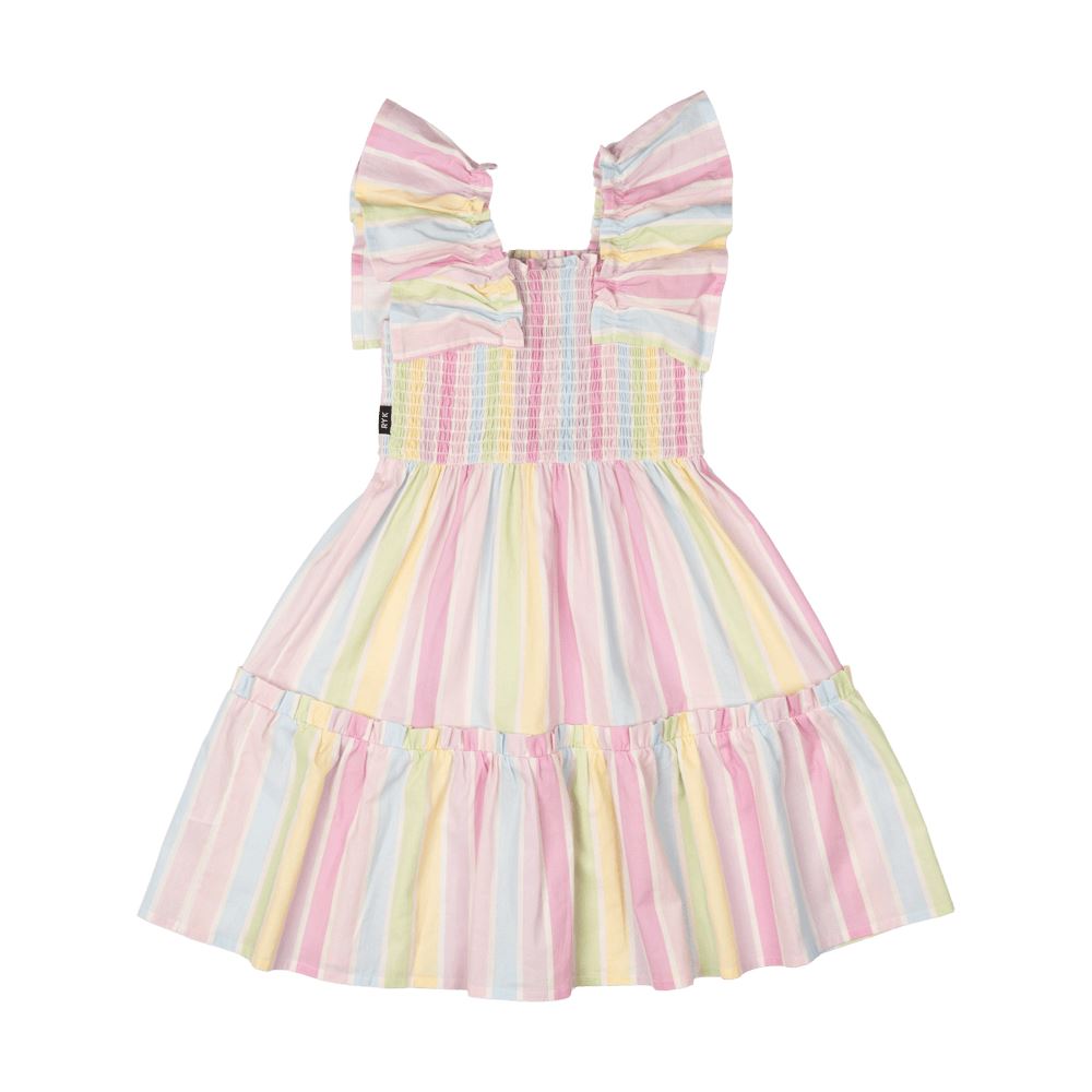 PRE ORDER Rock Your Baby Sorbet Stripe Shirred Dress Sleeveless Dress Rock Your Baby 
