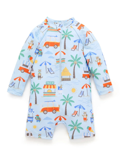 Purebaby - Long Sleeve Rashie Sunsuit | Cancun