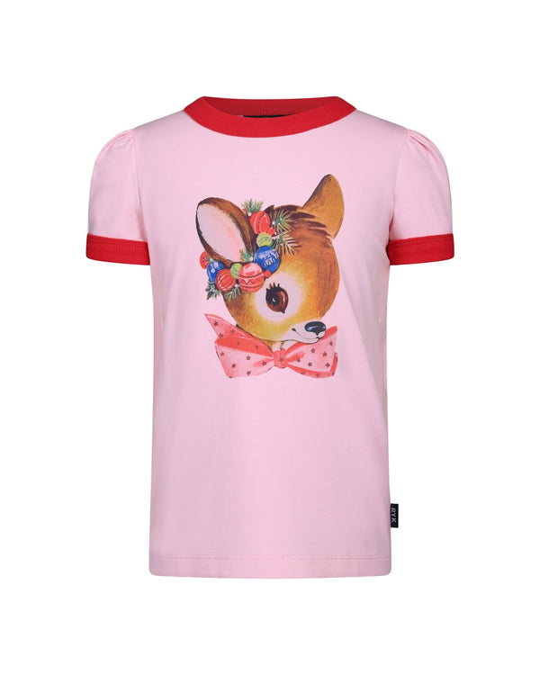 Rock Your Baby - Oh Deer Short Sleeve Billie Ringer T-Shirt - PREORDER Short Sleeve T-Shirt Rock Your Baby