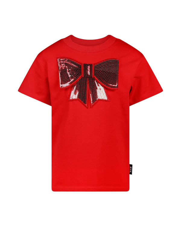 Rock Your Baby - Sequin Bow Short Sleeve T-Shirt - PREORDER Short Sleeve T-Shirt Rock Your Baby