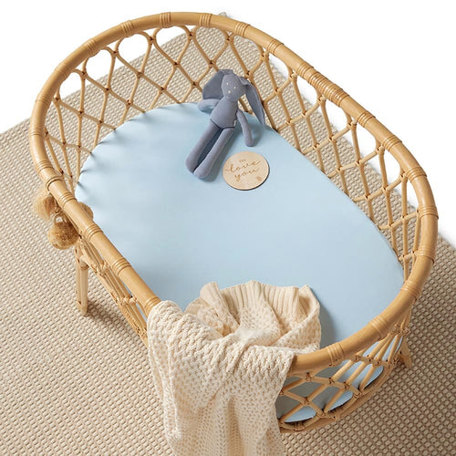 Snuggle Hunny - Organic Bassinet Sheet | Baby Blue
