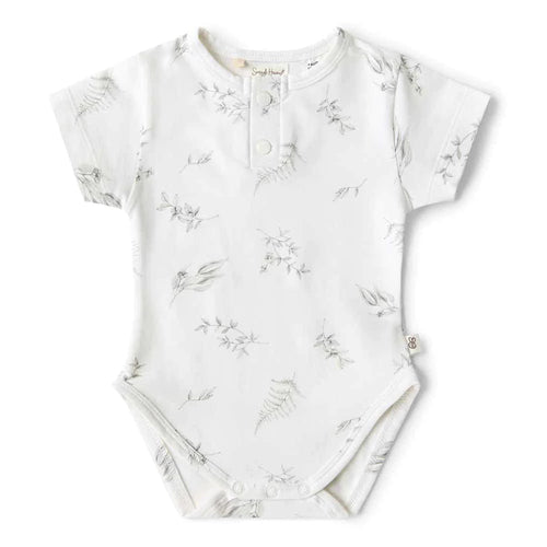 Snuggle Hunny - Organic Short Sleeve Bodysuit | Silver Gum