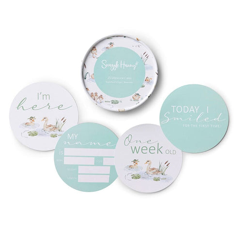 Snuggle Hunny - Reversible Milestone Cards | Duck Pond & Sage