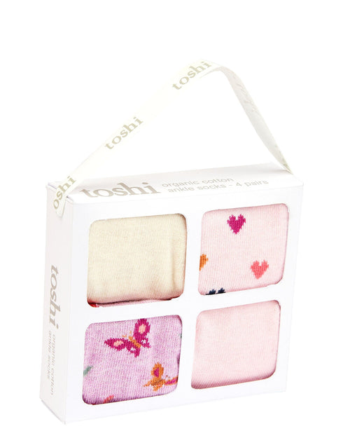 Toshi - Organic Ankle Socks Gift Box | Sweetheart Assorted