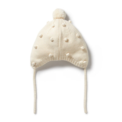 Wilson & Frenchy Knitted Bauble Bonnet - Ecru Beanie Wilson & Frenchy 