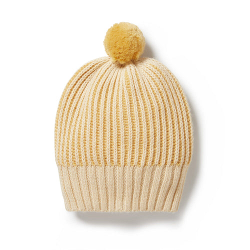 Wilson & Frenchy Knitted Ribbed Hat - Dijon