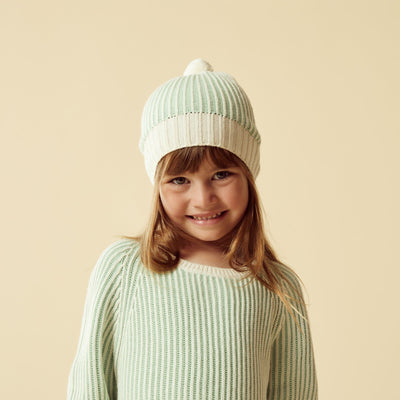 Wilson & Frenchy Knitted Ribbed Hat - Mint Green Beanie Wilson & Frenchy 