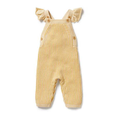 Wilson & Frenchy Knitted Ruffle Overall - Dijon