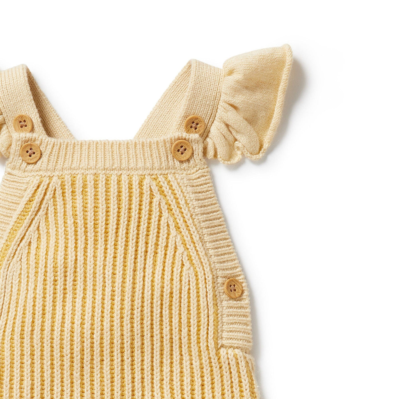 Wilson & Frenchy Knitted Ruffle Overall - Dijon Overalls Wilson & Frenchy 