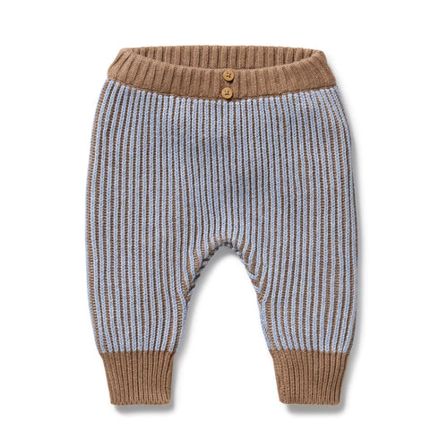 Wilson & Frenchy - Organic Knitted Legging | Coco Blue Speckle