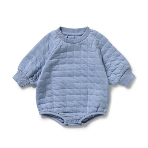 Wilson & Frenchy - Organic Quilted Bodysuit | Sky Blue