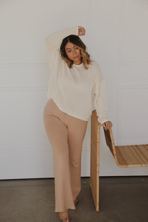 Ziggy Lou - Women's Cropped Pullover | Cream