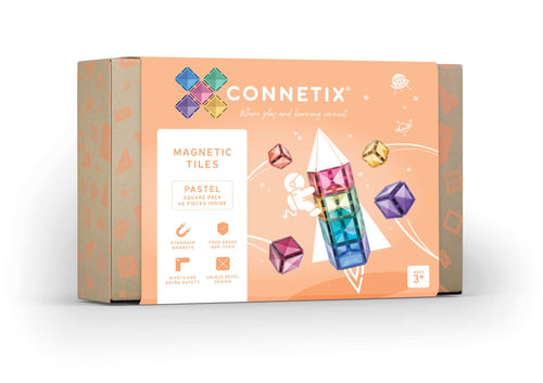 Connetix Tiles 40 Piece Square Pack - Pastel