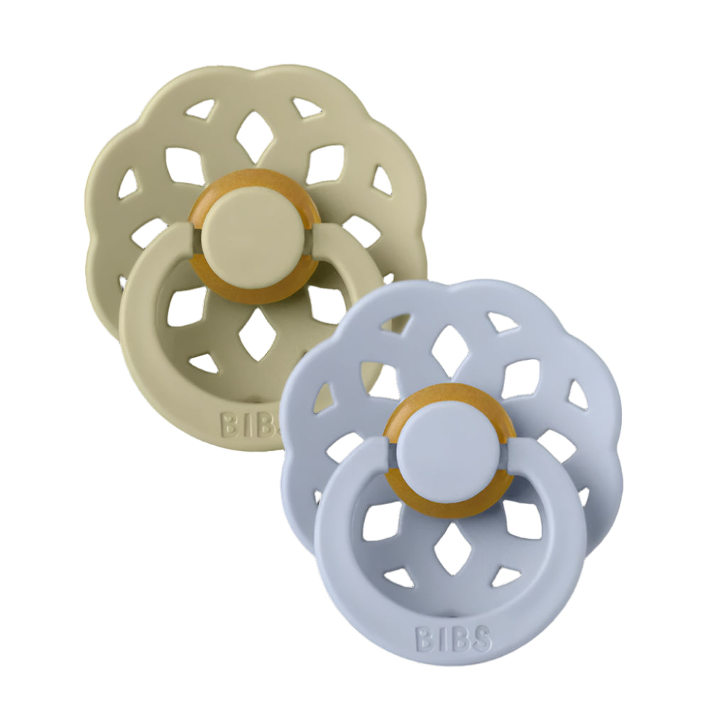 BIBS Dummies Boheme 2 Pk Khaki/Dusty Blue