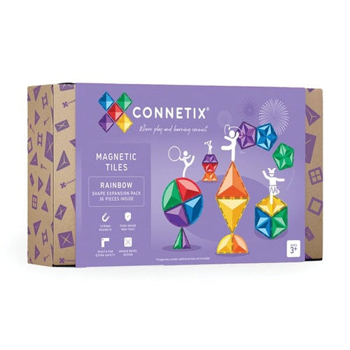 Connetix Tiles - Shape Expansion Pack 36pc | Rainbow