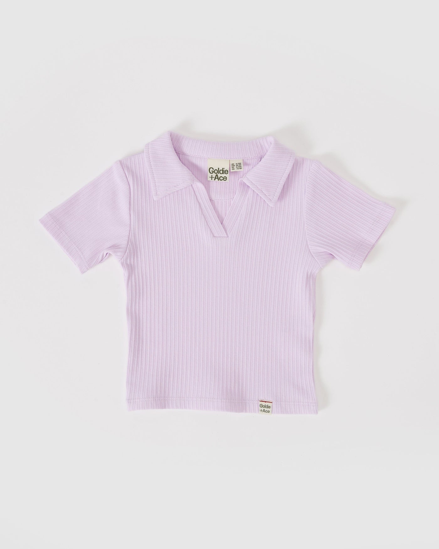 Goldie & Ace Pia Collared T-Shirt - Pink Short Sleeve T-Shirt Goldie & Ace 