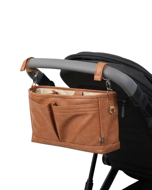 OiOi - Signature Pram Caddy | Tan Vegan Leather