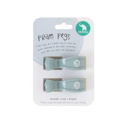All 4 Ella - Pram Pegs | Steel Blue