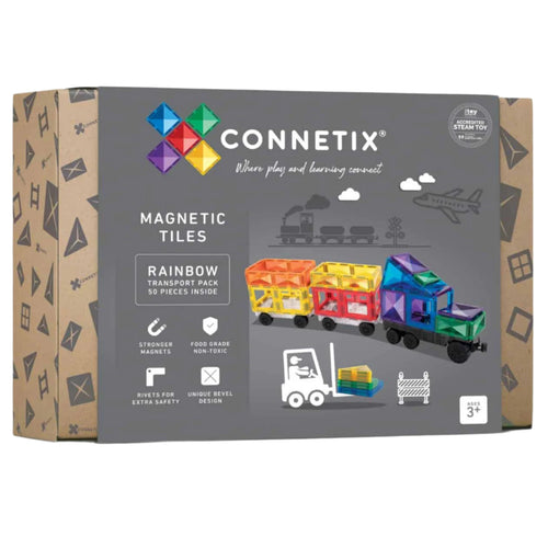 Connetix Tiles - Transport Pack 50pc | Rainbow