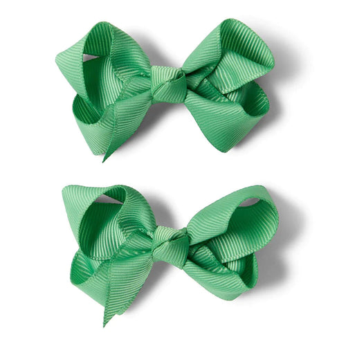 Snuggle Hunny Piggy Tail Bow Hair Clips - Jade