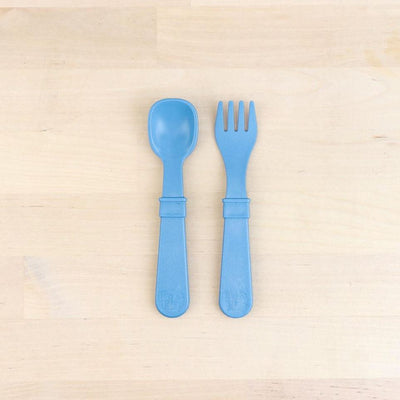 Toddler Utensil Pair Cutlery Re-Play Denim 