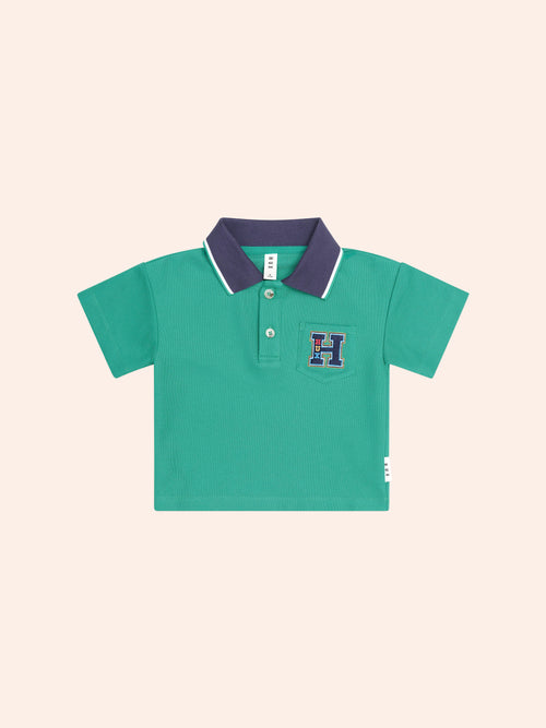 Huxbaby - Collegiate Pique Polo | Vintage Green