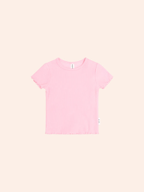 Huxbaby - Strawberry Créme Rib Tee | Strawberry Créme