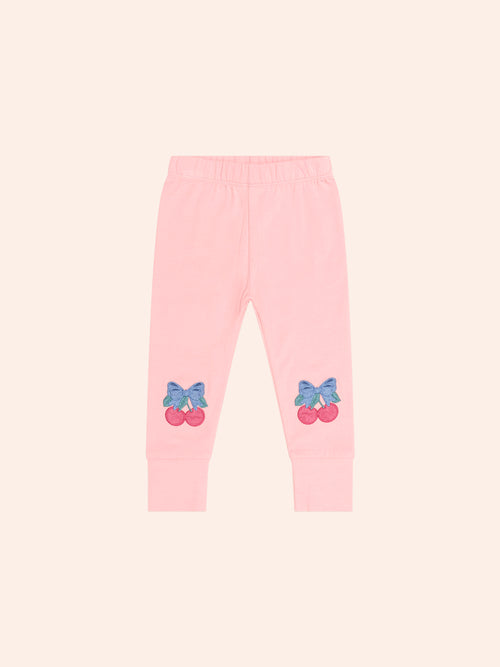 Huxbaby - Cherry Bow Legging | Vintage Pink