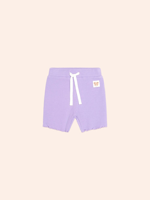Huxbaby - Purple Rib Bike Short | Orchid Purple