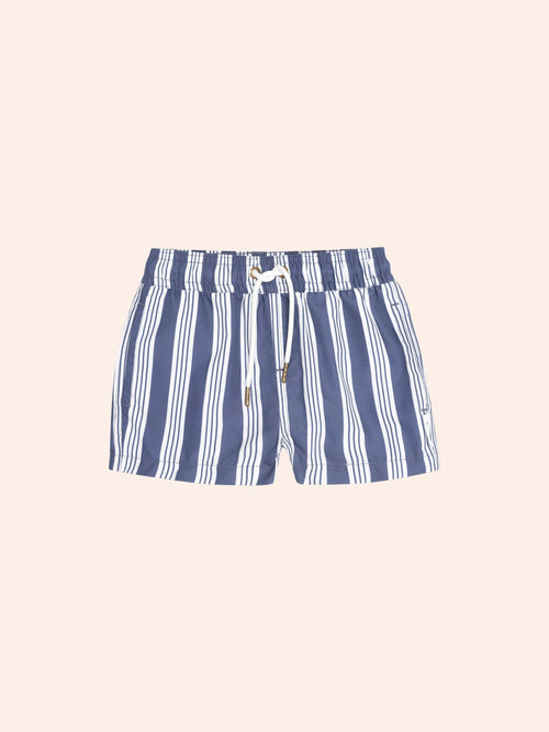 Huxbaby - Ink Stripe Boardshort | Ink / Almond Milk
