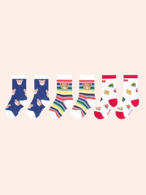 Huxbaby - 3Pk Boys Socks | Multi