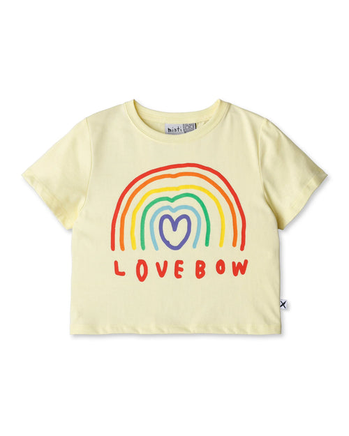 Minti - Love-Bow Cropped Tee | Lemon - PREORDER
