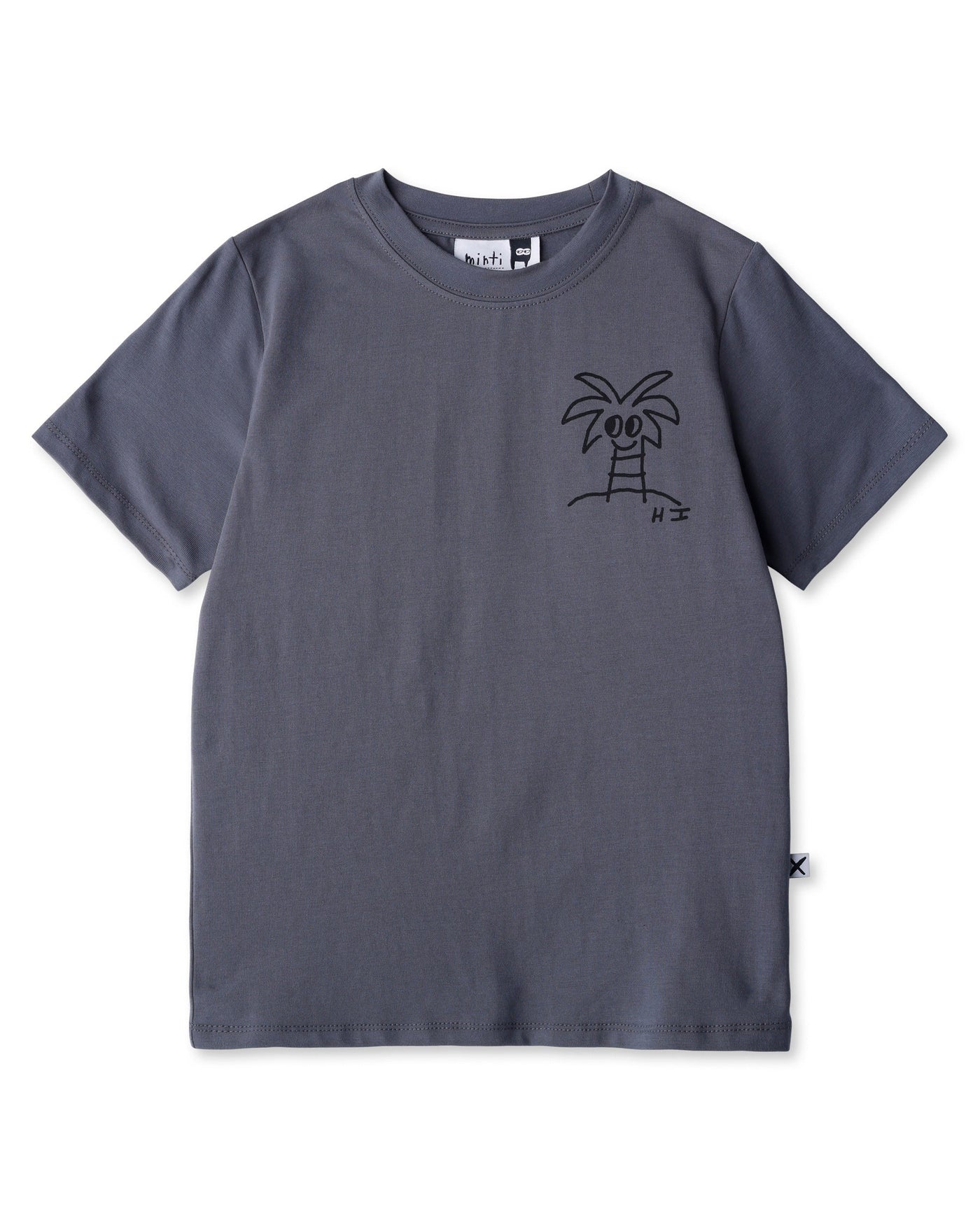 Minti - Cheeky Palm Tee | Dark Grey - PREORDER