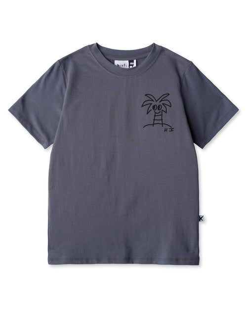 Minti - Cheeky Palm Tee | Dark Grey - PREORDER