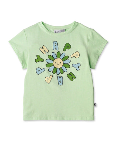 Minti - Happy Happy Tee | Lime Marle - PREORDER