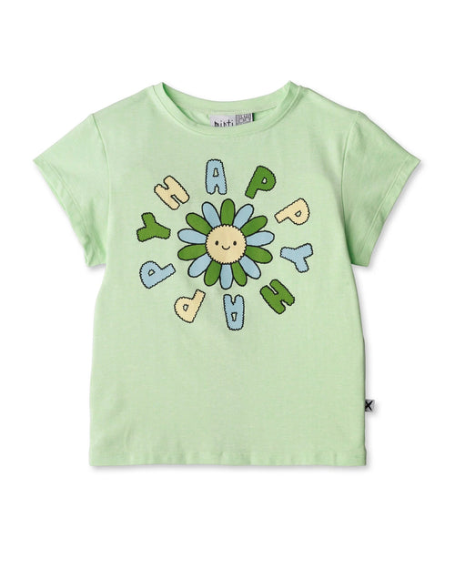 Minti - Happy Happy Tee | Lime Marle - PREORDER