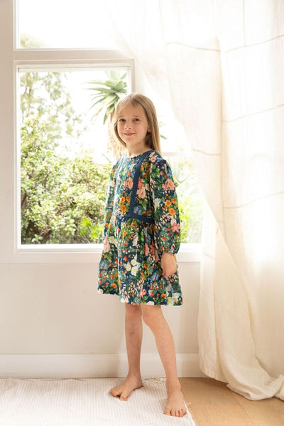 Alex & Ant - Primrose Dress | Strawberry Navy Long Sleeve Dress Alex & Ant 