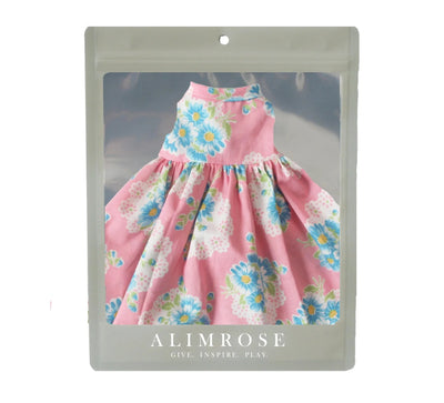 Alimrose - Large Doll Dress (40-45cm) | Blue Pink Daisy Doll Accessories Alimrose 