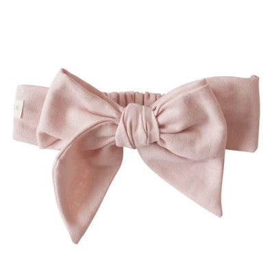 Alimrose - Linen Head Bow Pink Hair Clips Alimrose 