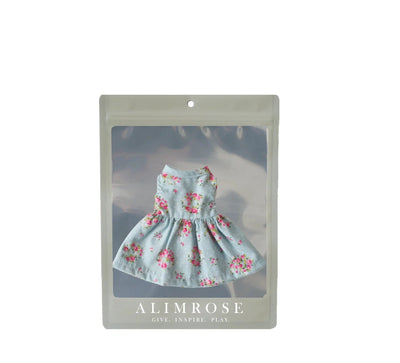 Alimrose - Small Doll Dress (20-28cm) | Blue Rose Floral Doll Accessories Alimrose 