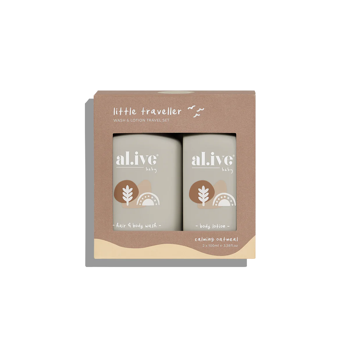 Al.ive Body Baby Little Traveller Wash & Lotion Set - Calming Oatmeal Skin Care Al.ive Body Baby 