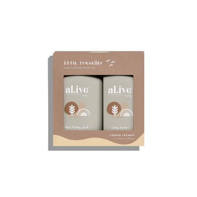 Al.ive Body Baby Little Traveller Wash & Lotion Set - Calming Oatmeal Skin Care Al.ive Body Baby 